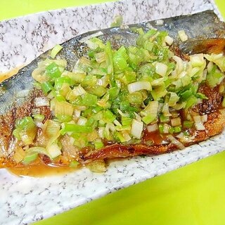 サバのネギ照り焼き